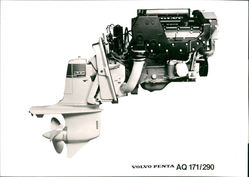 Volvo Penta AB, AQ171 290. - Vintage Photograph