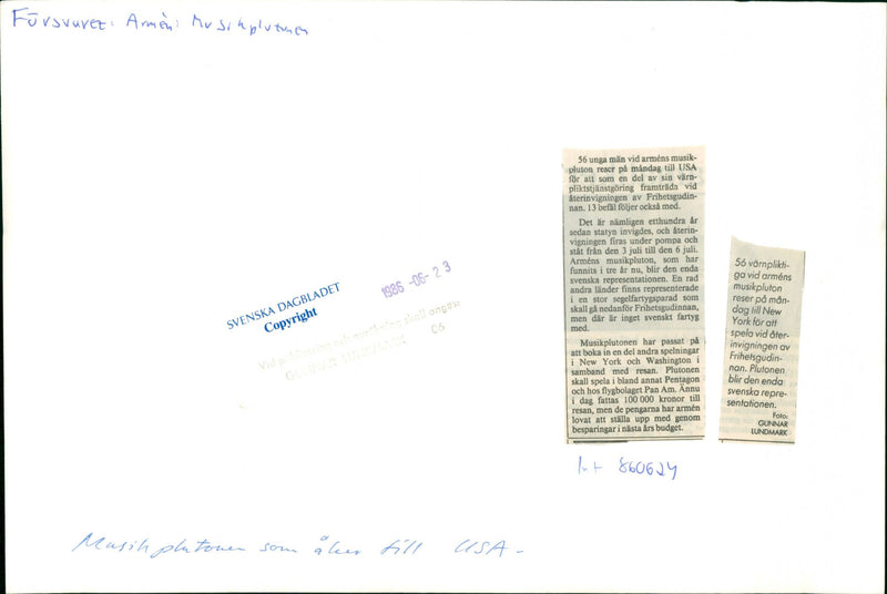 Army: Music Platoon - Vintage Photograph