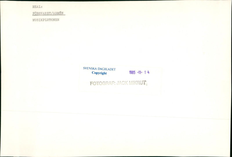 Army: Music Platoon - Vintage Photograph