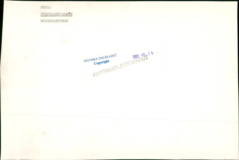 Army: Music Platoon - Vintage Photograph