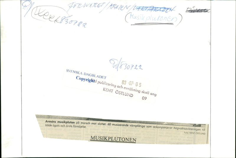 Army: Music Platoon - Vintage Photograph