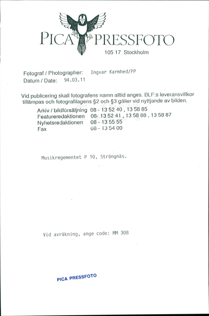 Army: Music Platoon - Vintage Photograph