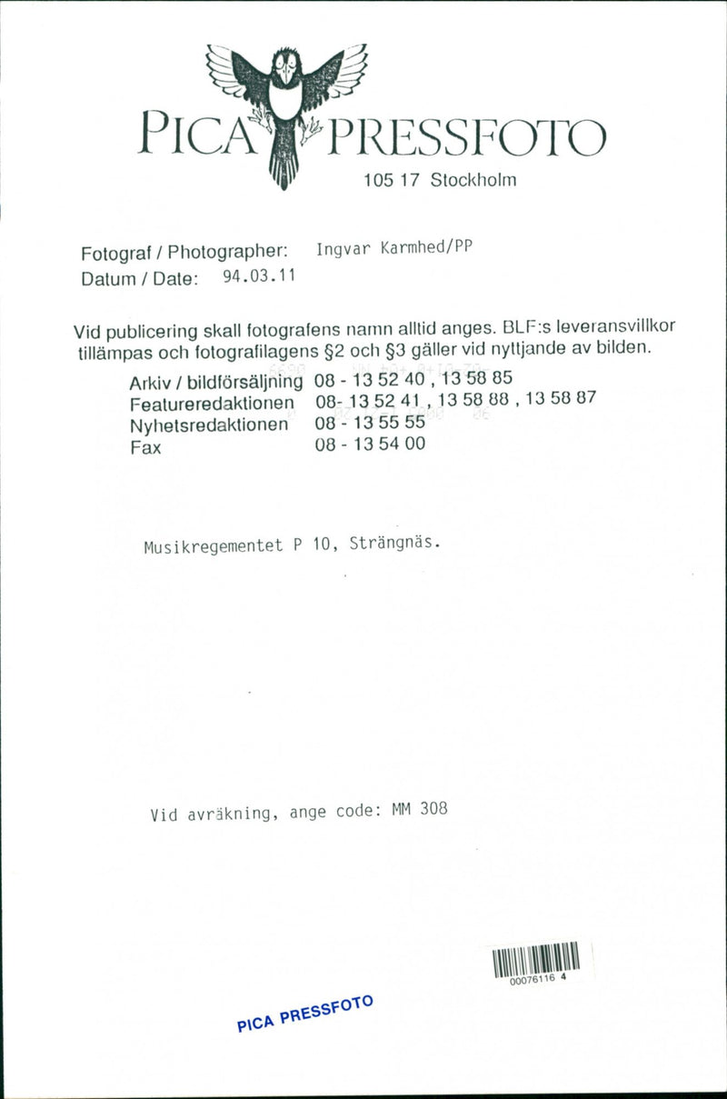 Army: Music Platoon - Vintage Photograph