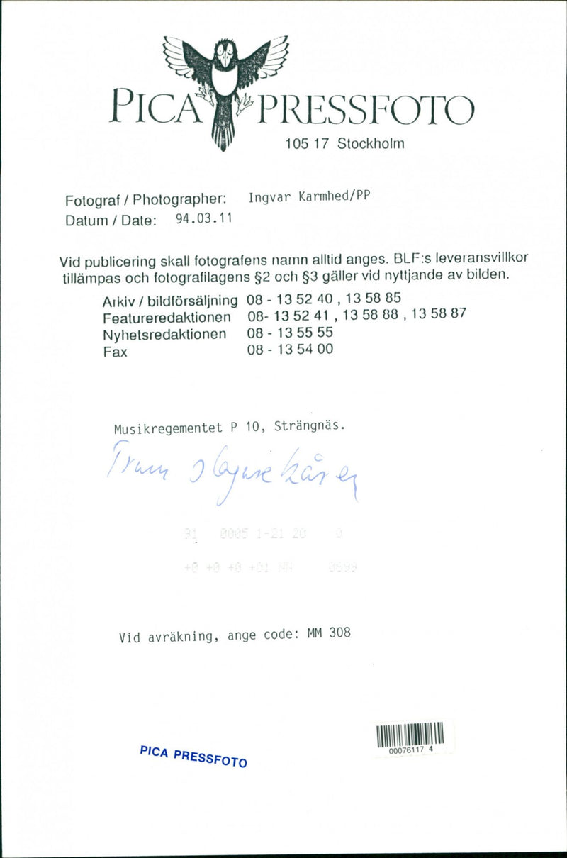 Army: Music Platoon - Vintage Photograph