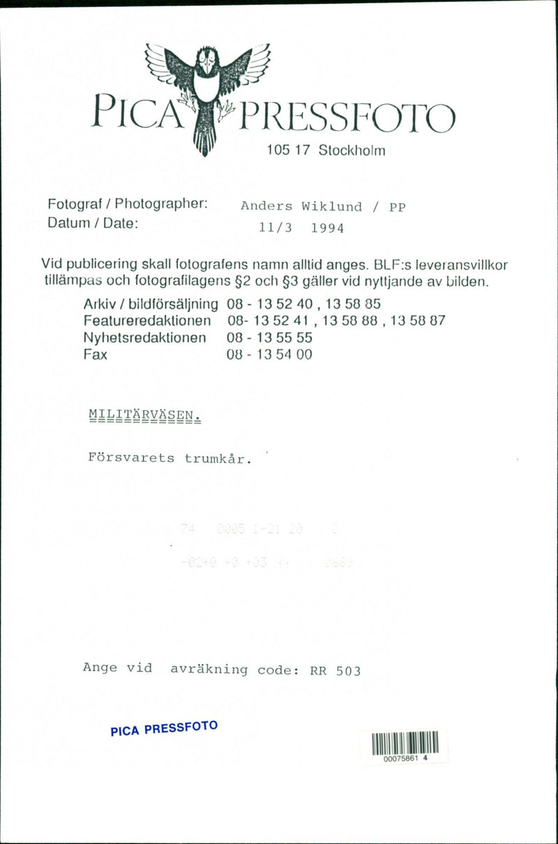 Army: Music Platoon - Vintage Photograph