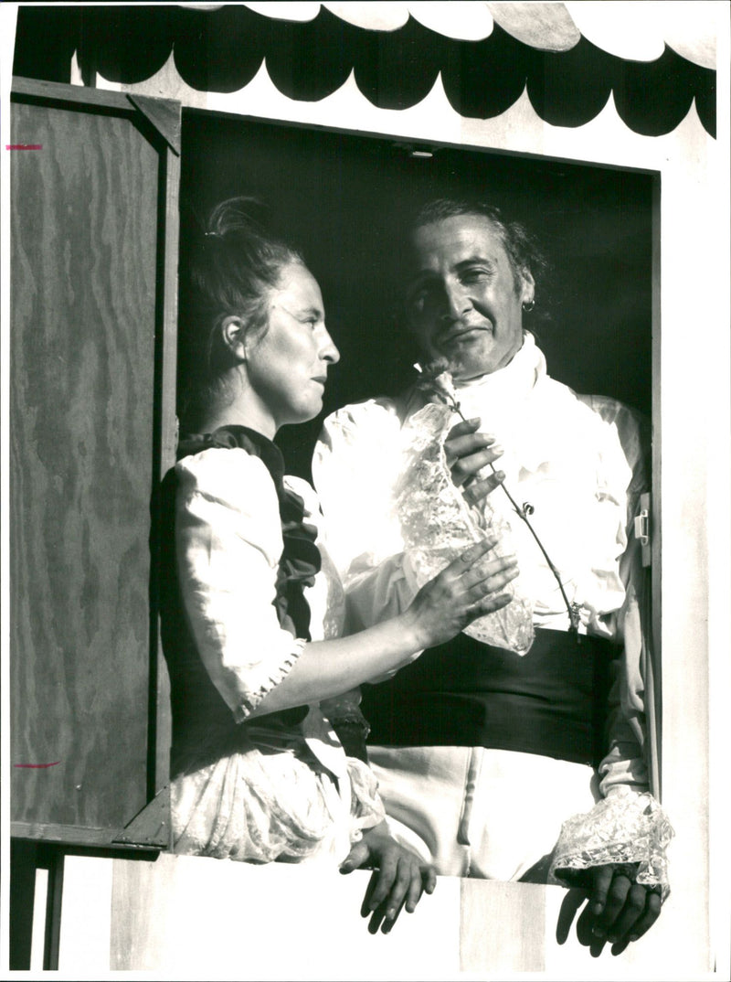 Kerstin Bragby and Juan Rodriguez from "Röda nejlikan" with Jordcirkus - Vintage Photograph