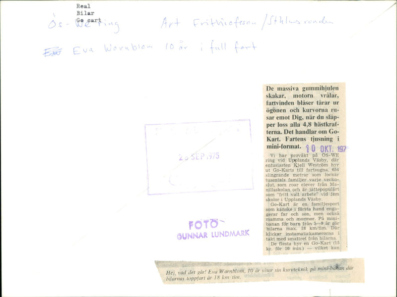 Eva Warnblom - Vintage Photograph