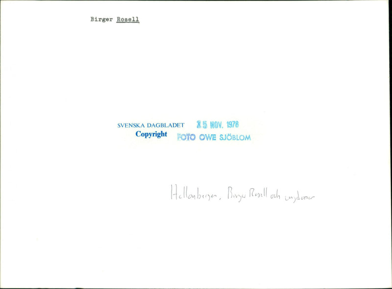 Birger Rosell, swedish politician. - Vintage Photograph