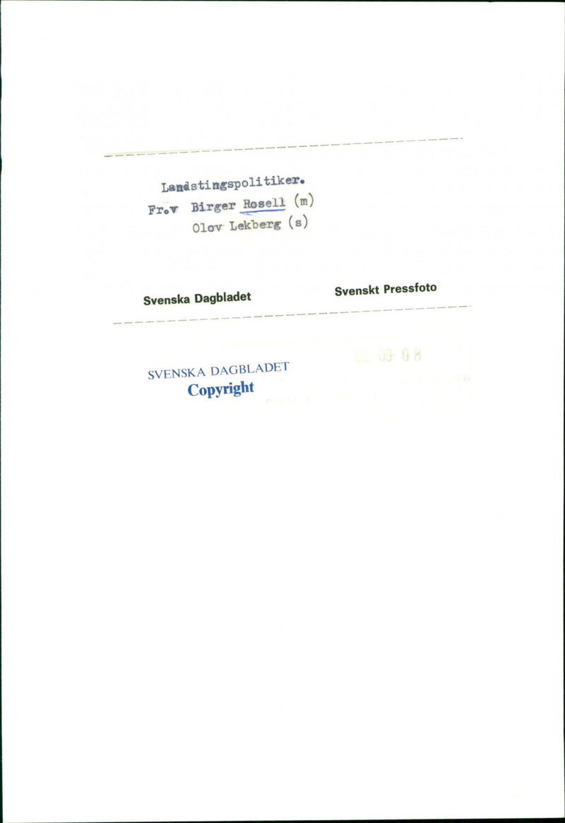 County Council politician, Birger Rosell and Olov Lekberg. - Vintage Photograph