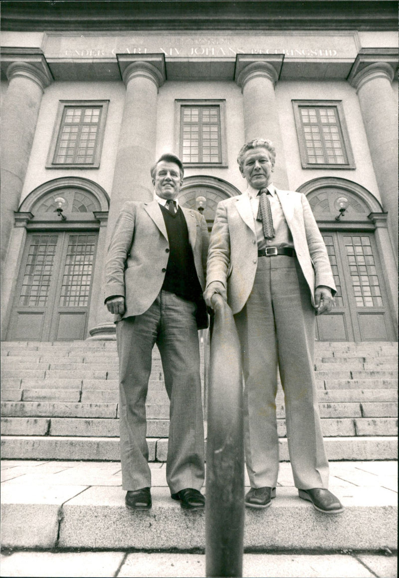 County Council politician, Birger Rosell and Olov Lekberg. - Vintage Photograph