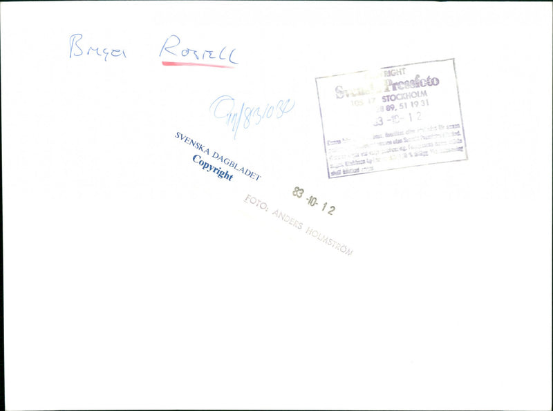 Birger Rosell, swedish politician. - Vintage Photograph