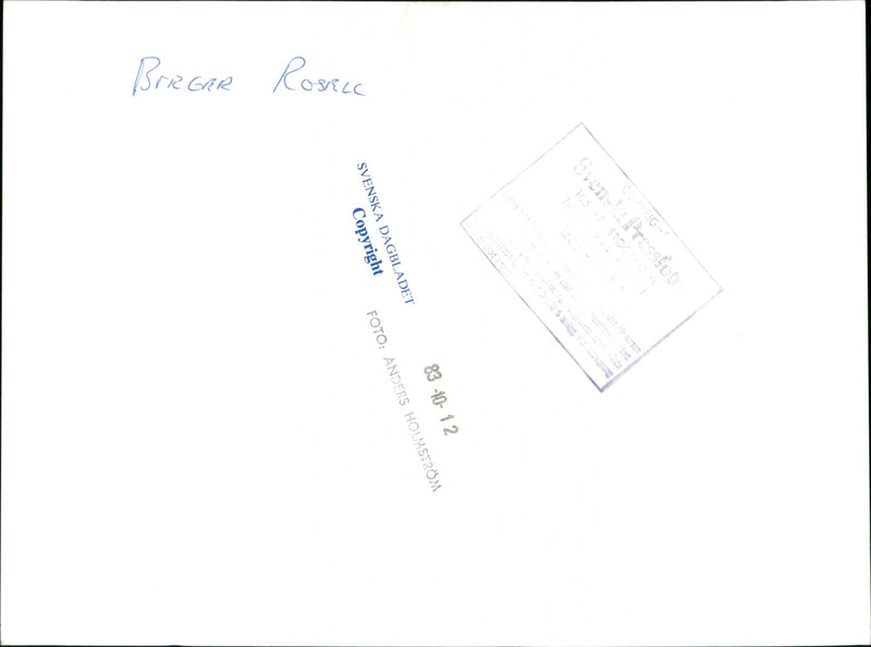 Birger Rosell, swedish politician. - Vintage Photograph