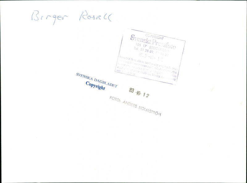 Birger Rosell, swedish politician. - Vintage Photograph