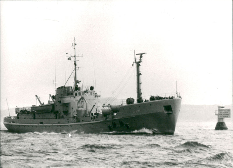 Defense marine recovery vessel. - Vintage Photograph