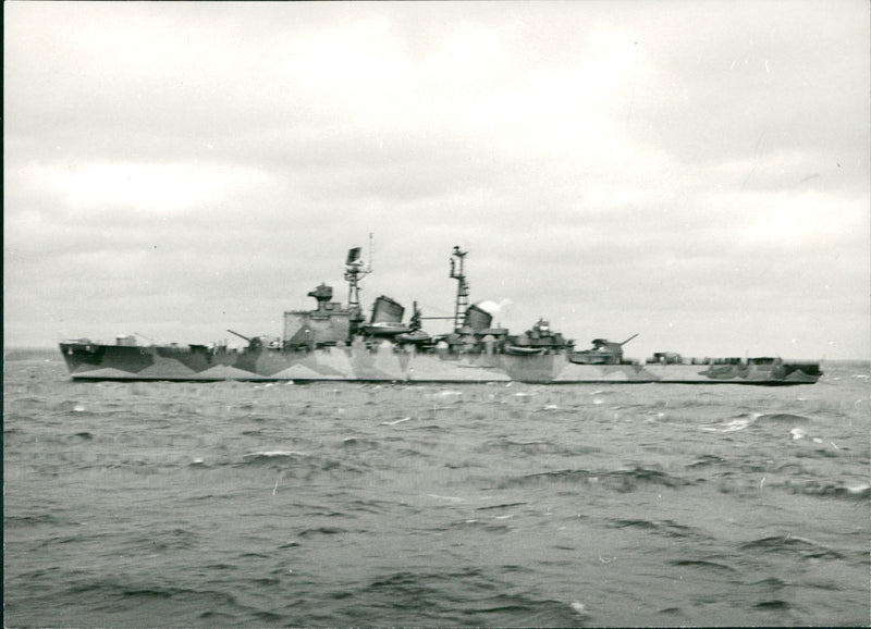 Defense marine recovery vessel. - Vintage Photograph
