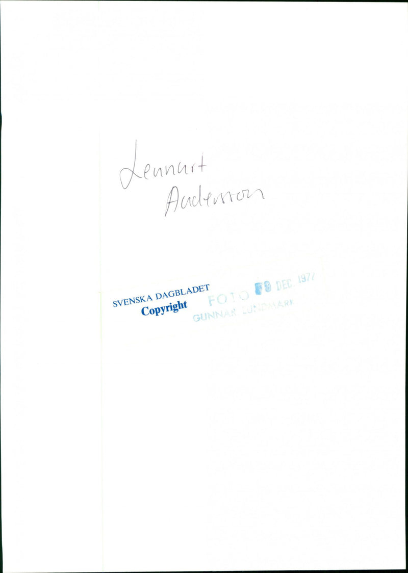 Andersson Lennart - Vintage Photograph