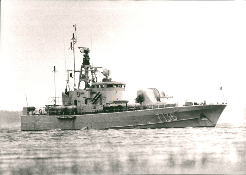 Soviet submarine 137 in Karlskrona and The Swedish Torpedo Boat Vastervik - Vintage Photograph