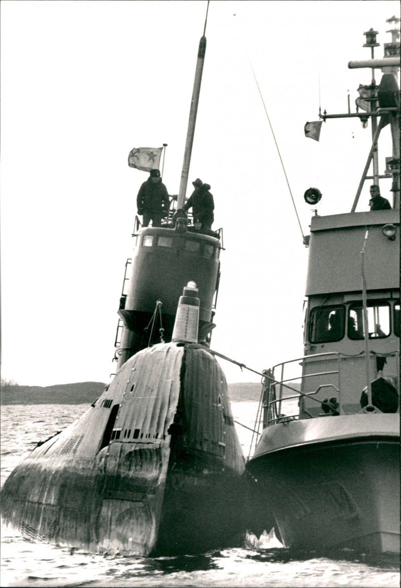 Soviet submarines - Vintage Photograph