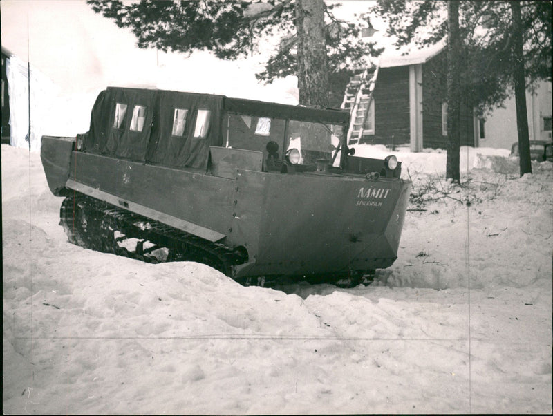 Amphibian tank. - Vintage Photograph