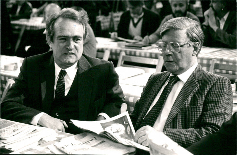 Johannes Rau and  Helmut Schmidt - Vintage Photograph