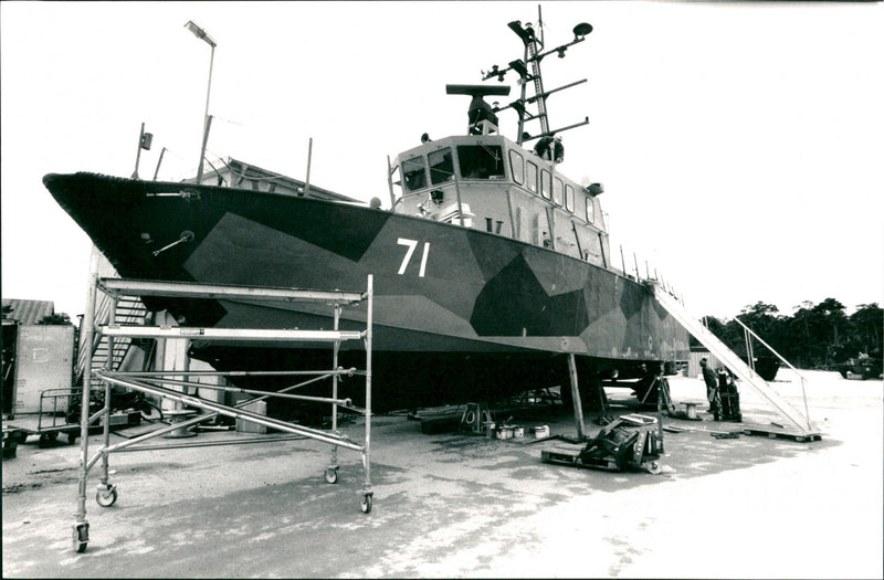 Defense Navy, Patrol boats. - Vintage Photograph