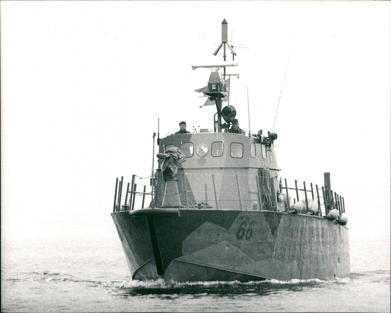 Defense Navy, Patrol boats. - Vintage Photograph