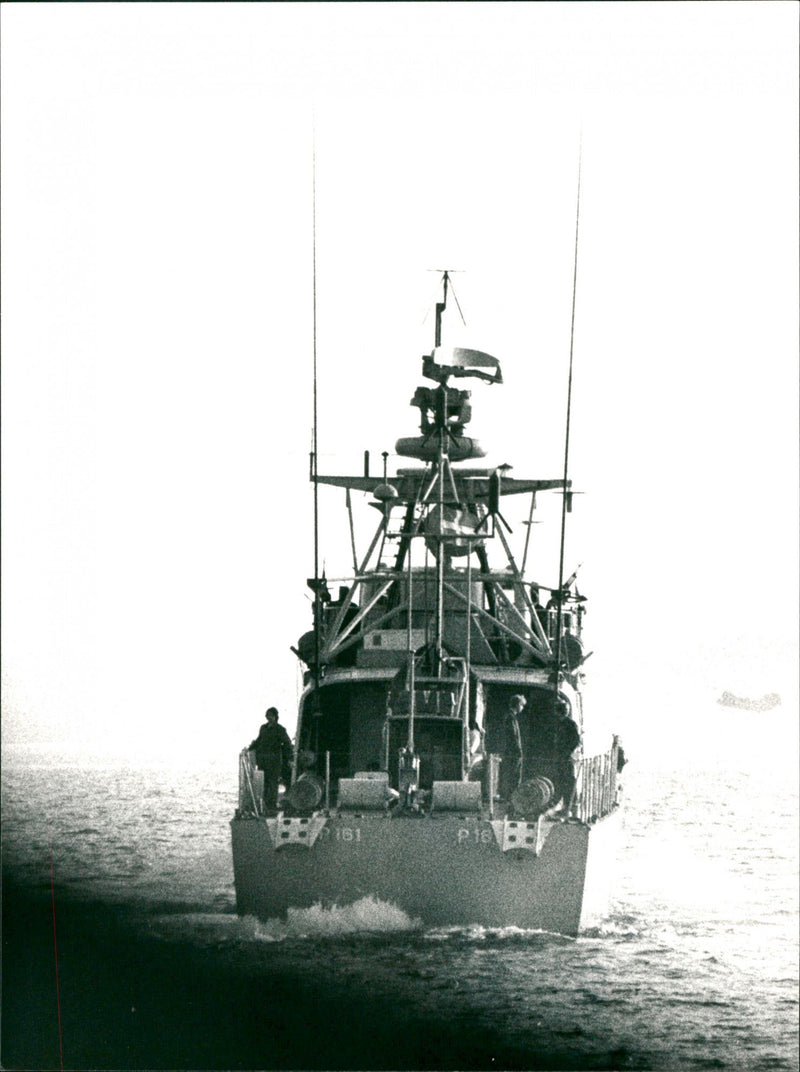 Defense Navy, Patrol boats. - Vintage Photograph