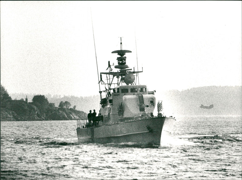 Defense Navy, Patrol boats. - Vintage Photograph