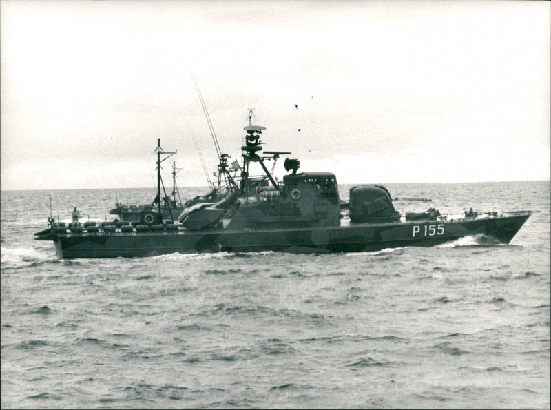 Defense Navy, Patrol boats. - Vintage Photograph