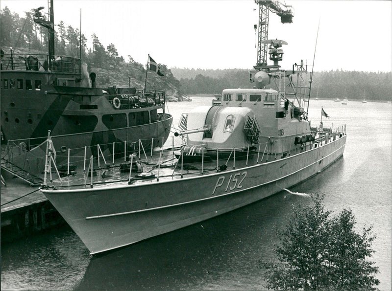 Defense Navy, Patrol boats. - Vintage Photograph