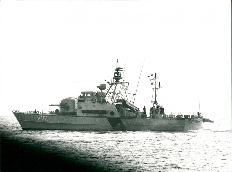 Defense Navy, Patrol boats. - Vintage Photograph