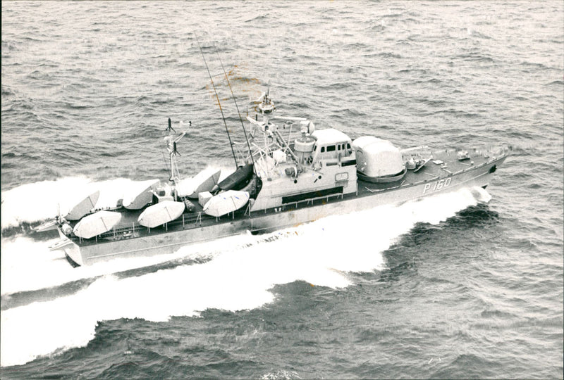 Defense Navy, Patrol boats. - Vintage Photograph