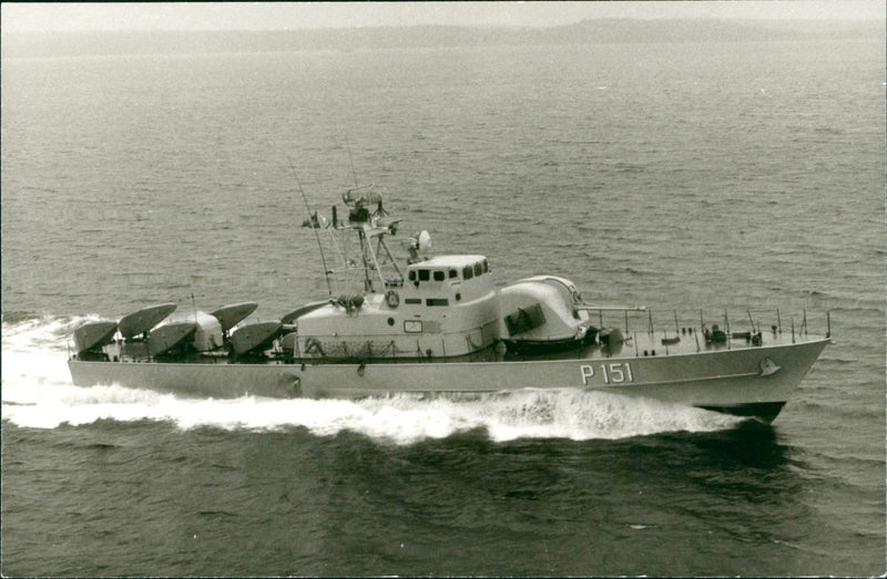 Defense Navy, Patrol boats. - Vintage Photograph