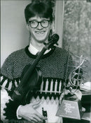 Alan Brind and his Young Musician of the Year award - Vintage Photograph