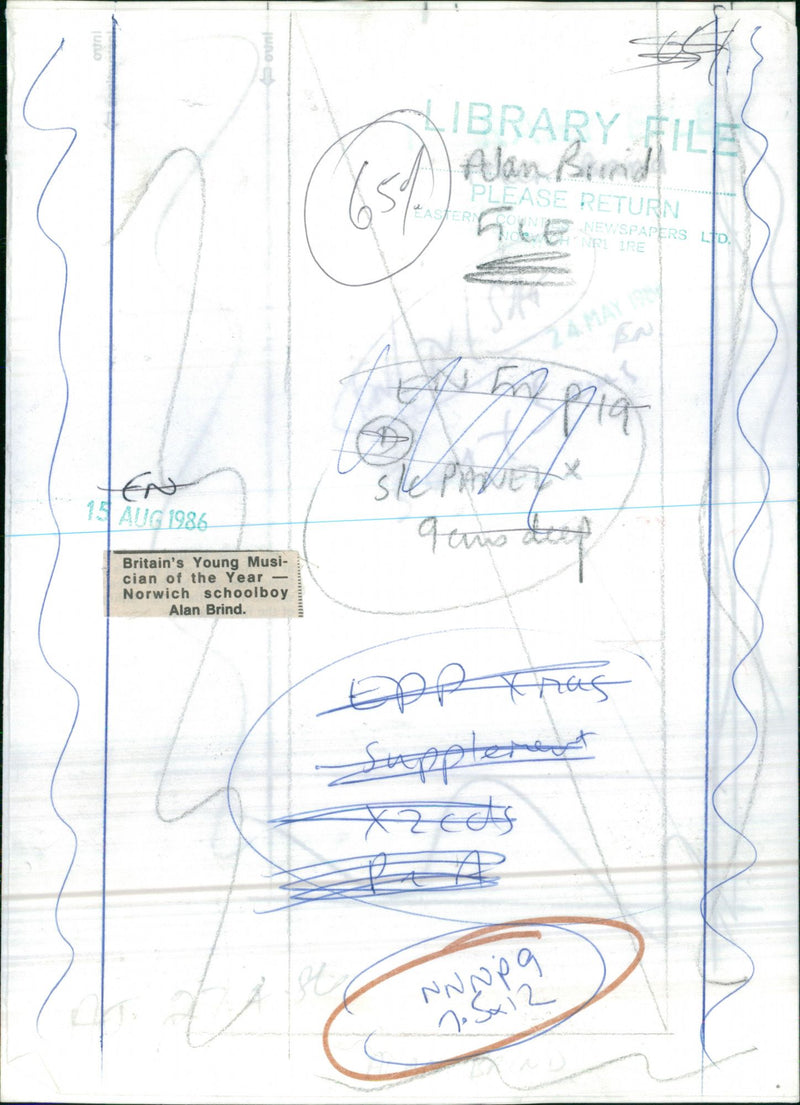 Alan Brind with his Young Musician of the Year award - Vintage Photograph