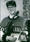 Alan Brind with his Young Musician of the Year award - Vintage Photograph