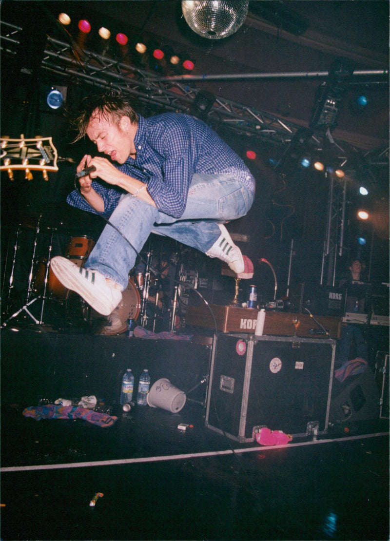 Blur singer Damon Albarn on stage - Vintage Photograph