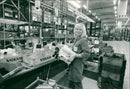 Volvo Cars AB, Dalslandsverken, Margareta Hellquist assembles car heating packages - Vintage Photograph