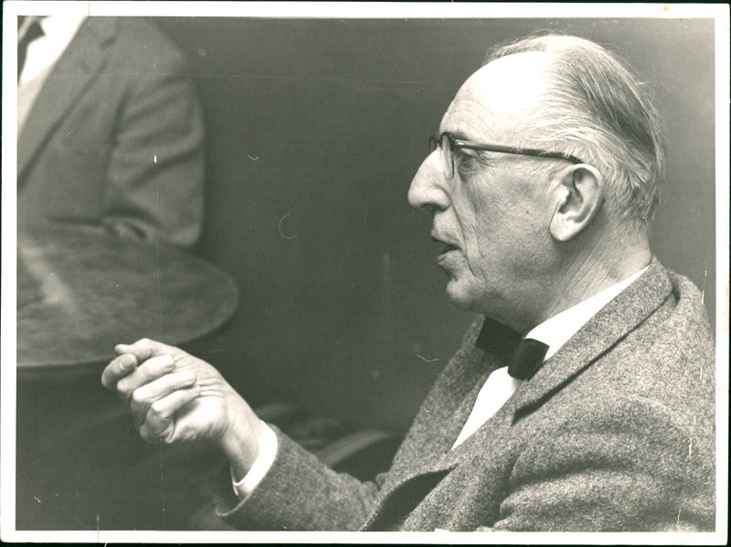 Hilding Rosenberg in the Concert Hall - Vintage Photograph
