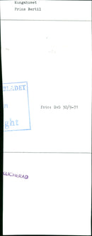 The Royal House Prince Bertil, (Bertil Gustaf Oskar Carl Eugén) Duke of Halland - Vintage Photograph