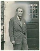 The Royal House Prince Bertil, (Bertil Gustaf Oskar Carl Eugén) Duke of Halland at the entrance of the New London Home - Vintage Photograph