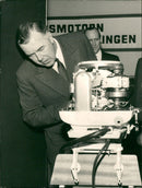 The Royal House Prince Bertil, (Bertil Gustaf Oskar Carl Eugén) Duke of Halland studies and Outboard Engine - Vintage Photograph