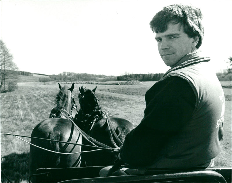Tomas Eriksson, Equestrianism. - Vintage Photograph