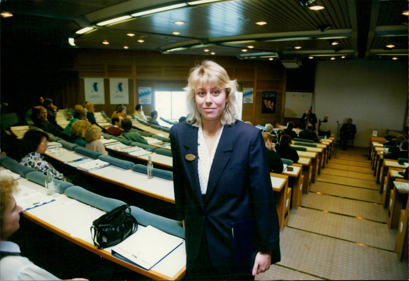 Birgitta Ekberg at Silja Line. - Vintage Photograph