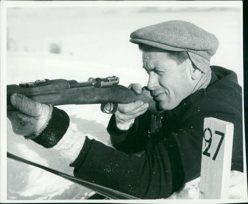 John Westbergh, skier, biathlon - Vintage Photograph