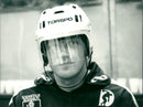 Hakan Loob, ice hockey player. - Vintage Photograph