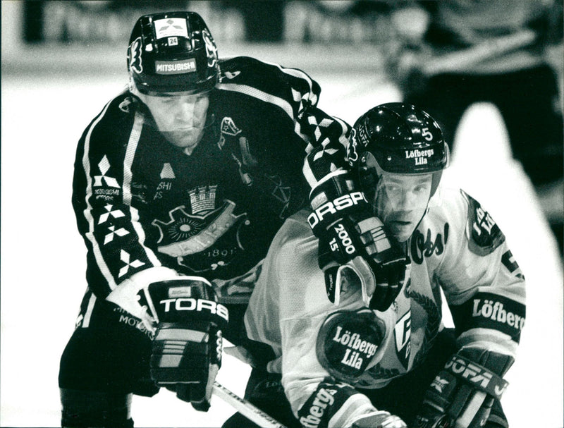 Hakan Loob and Anders Jonsson. - Vintage Photograph