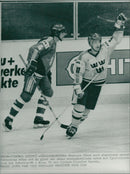 Hakan Loob, ice hockey player. - Vintage Photograph