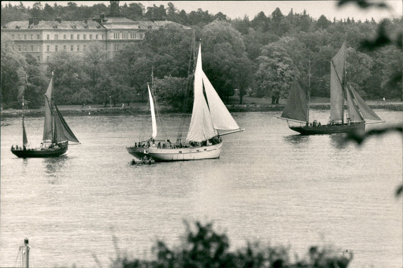 Sealing ships - Vintage Photograph