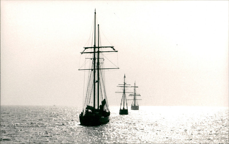 Sealing ships - Vintage Photograph